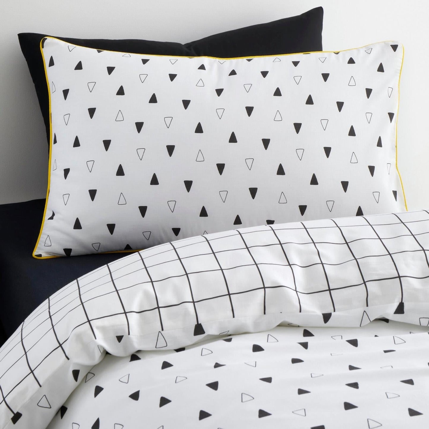 Kite Duvet Cover Set - Black/White