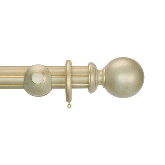 50mm Duet Pole Set Complete with Ball Finials - Baroque Cream