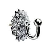 Floral Backplate Chrome Tieback Hook