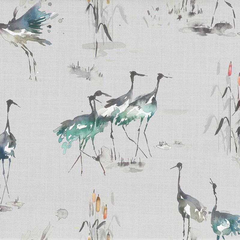 Cranes Fabric
