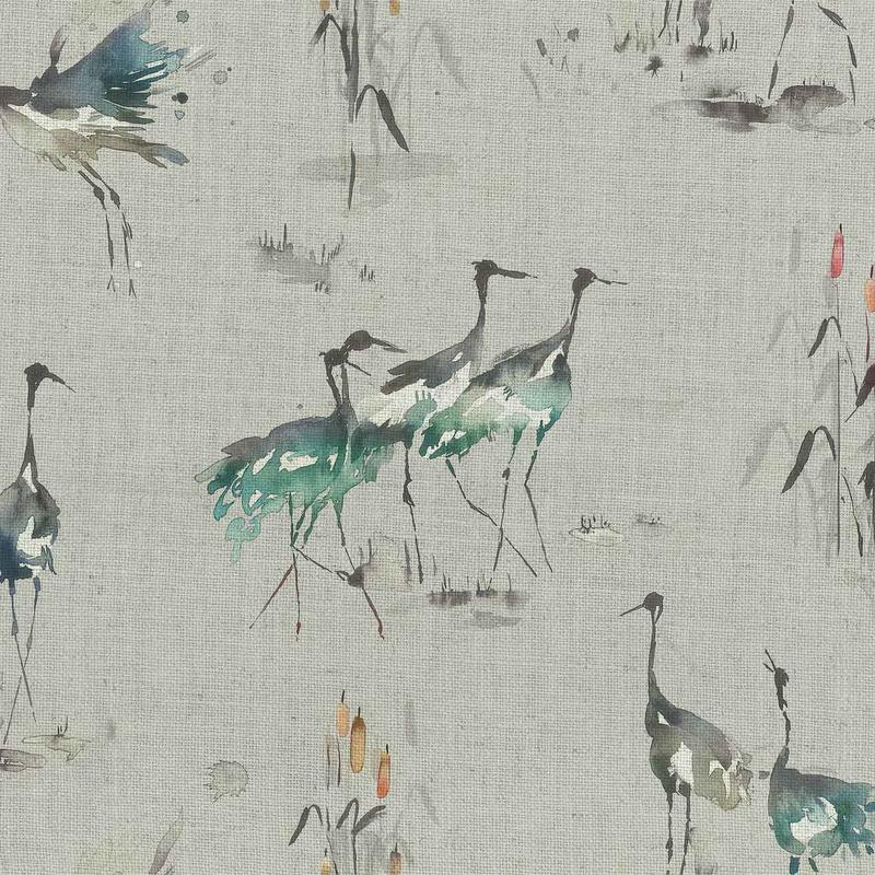 Cranes Fabric