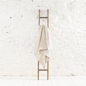 Wave Recycled Cotton Throw - Oatmeal