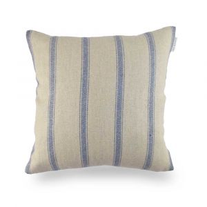 Angus Stripe Cushion - Nordic Navy