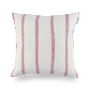 Angus Stripe Cushion - Red