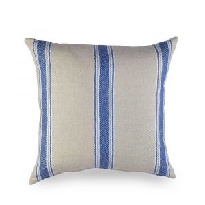 Small Moffat Stripe Cushion - Cobalt