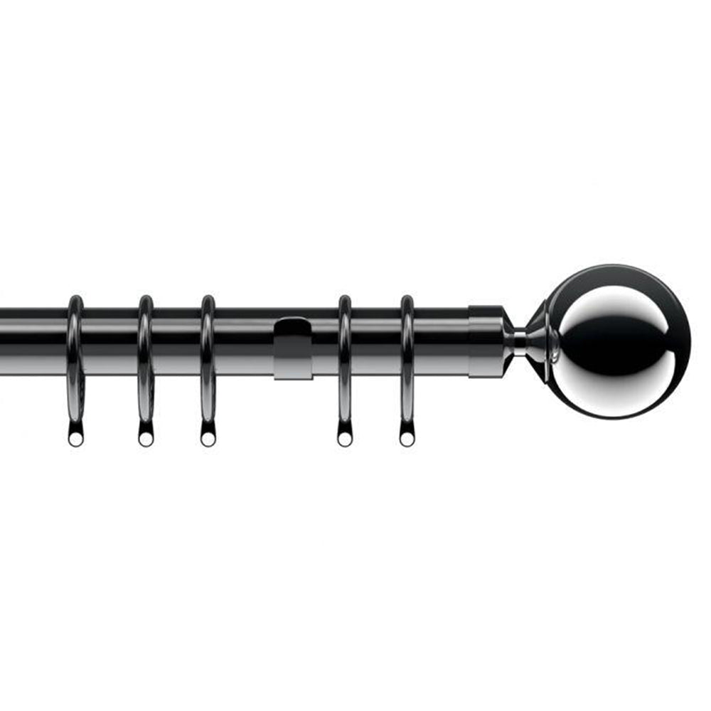 28mm Nikola Fixed Pole Set - Polished Graphite