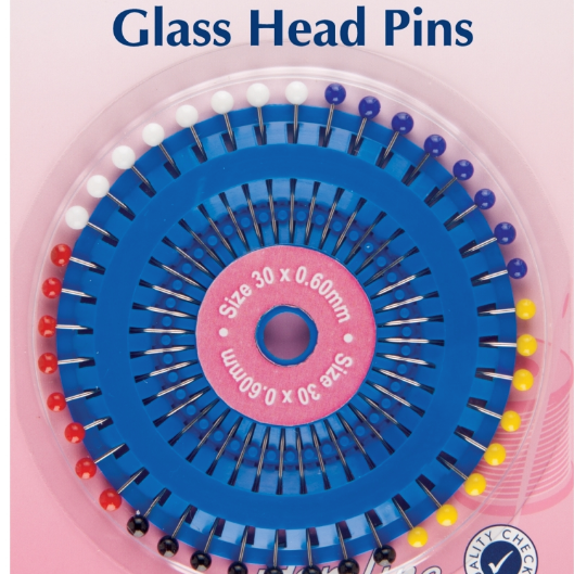 30mm Nickel Glass Head Pins