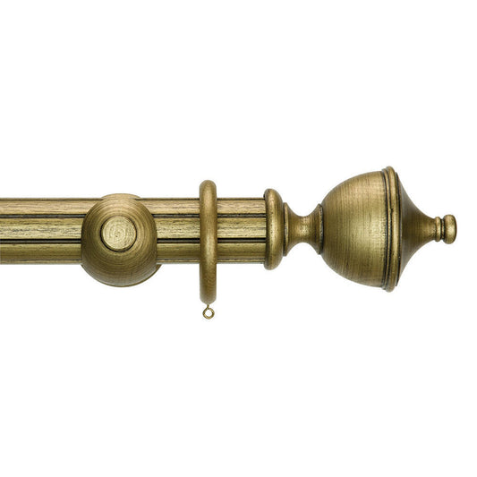 50mm Duet Pole Set Complete with Urn Finials - Venetian Gold